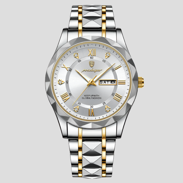 Montre de luxe en acier inoxydable pour homme, idéale au quotidien