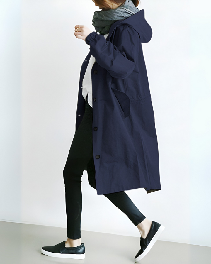Trench-coat classique à capuche