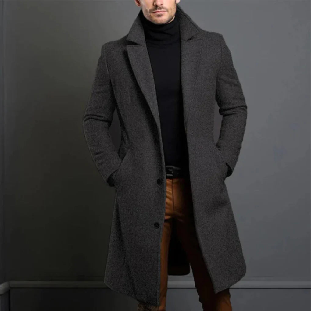 Manteau en laine mélangée pour homme – L'élégance moderne pour les saisons fraîches