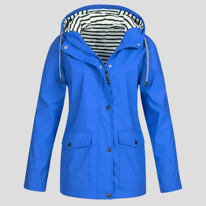 Veste à capuche imperméable et coupe-vent pour femme