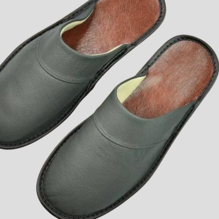 Chaussons en cuir pour hommes