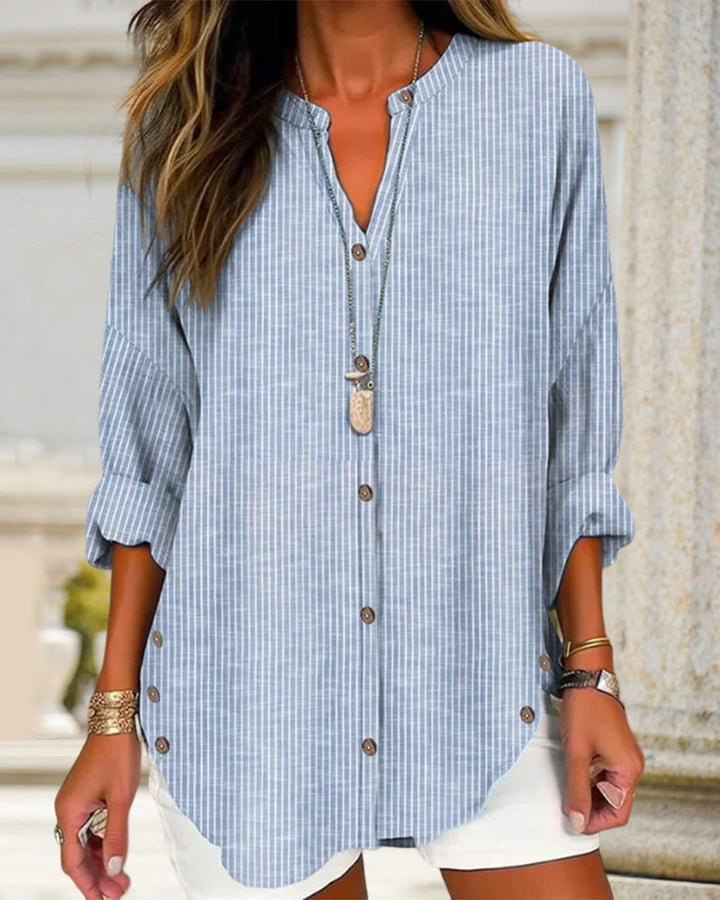 Valerie – Top tendance à imprimé rayé et coupe stylée