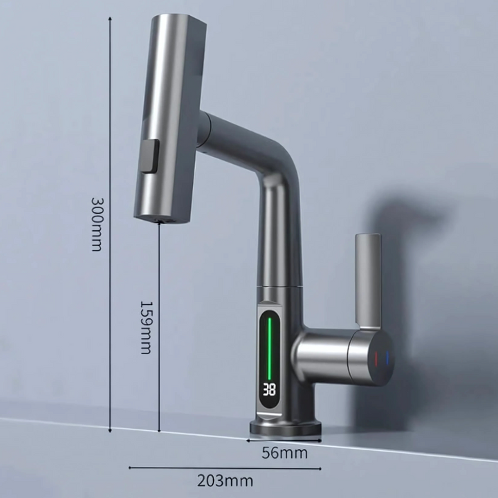 Robinet LED flexible pour cuisine et salle de bain