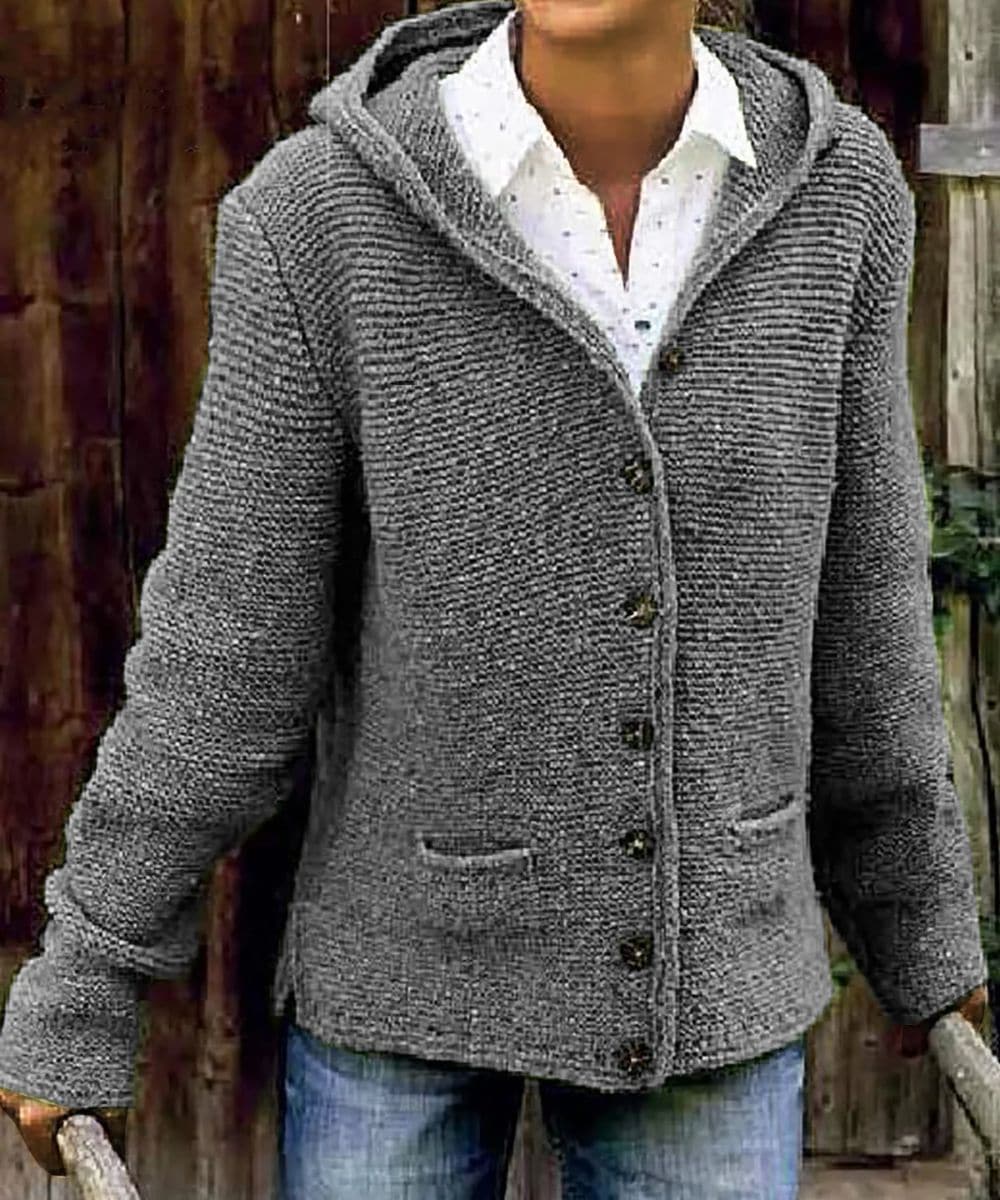 Mara - Cardigan chaud avec bouton pour femme