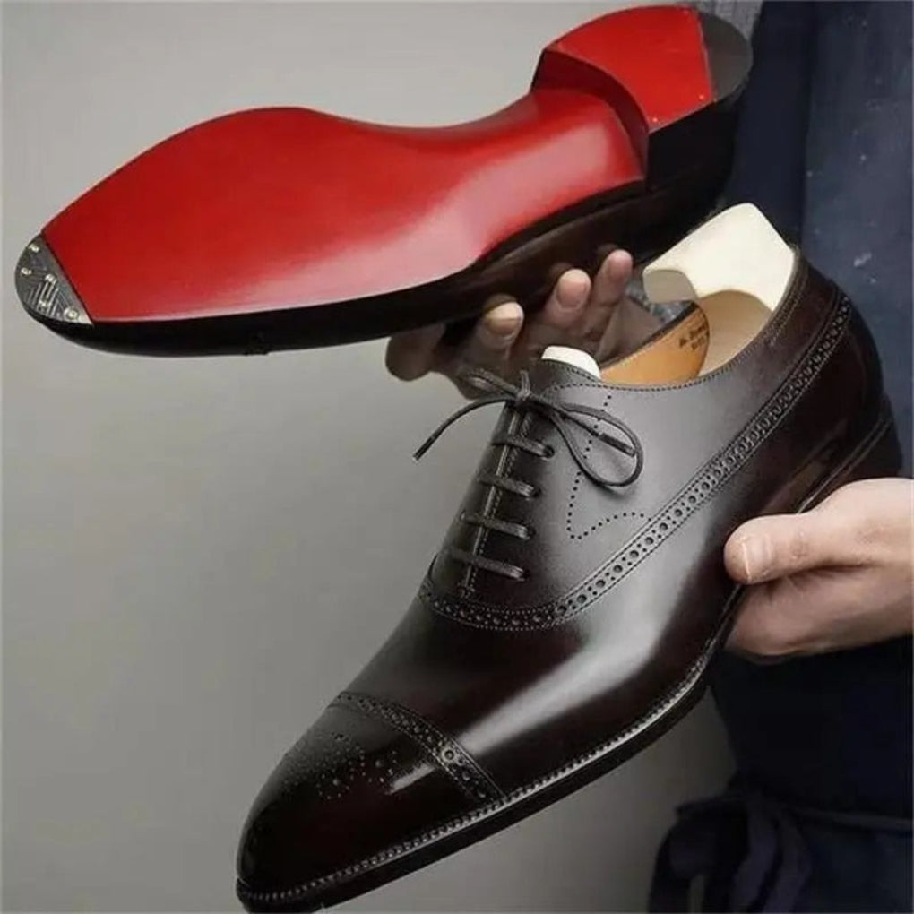 Chaussures richelieu en cuir poli pour homme