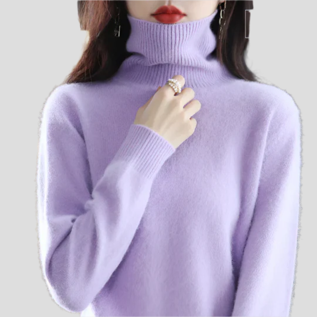 Pull à col roulé pour femme