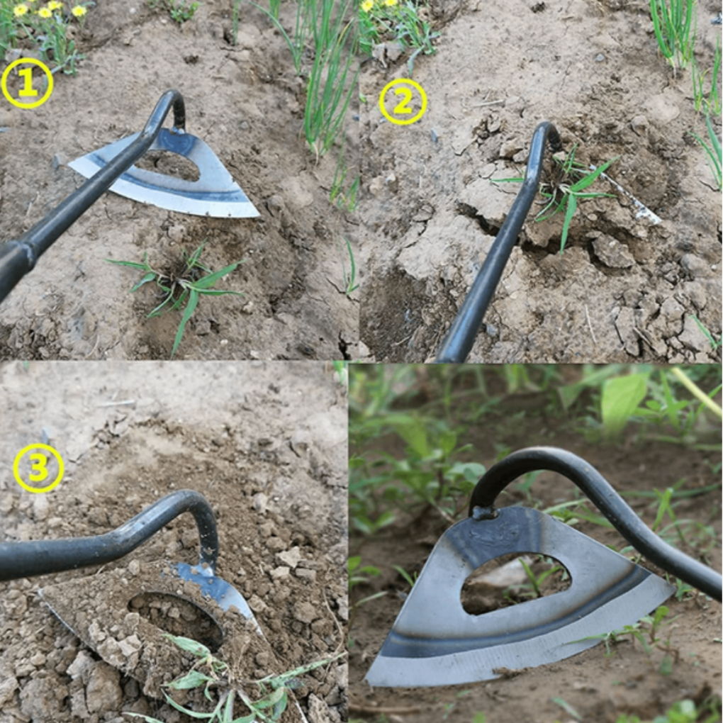 Houe creuse tout en acier pour le jardinage