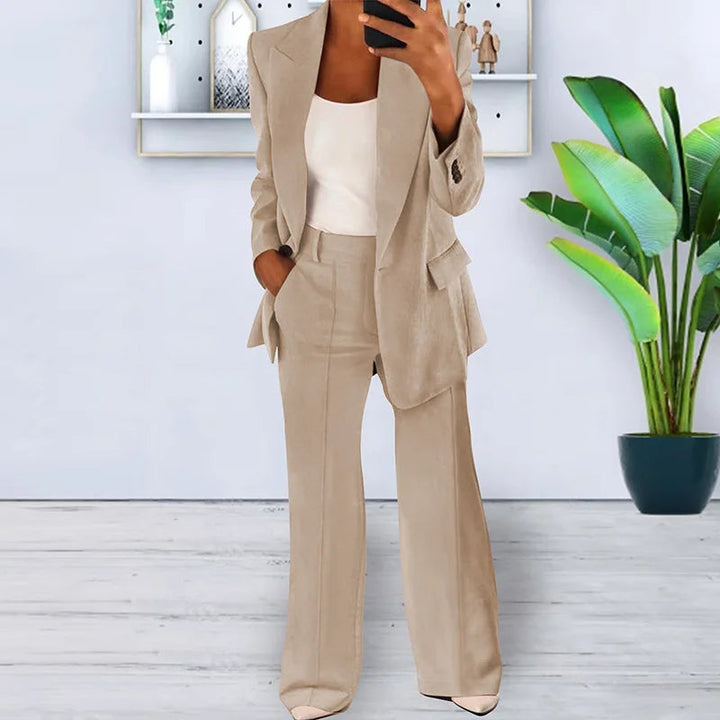 Tailleur-pantalon pour femme avec pantalon large