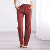 Pantalon aéré en coton et lin pour femme