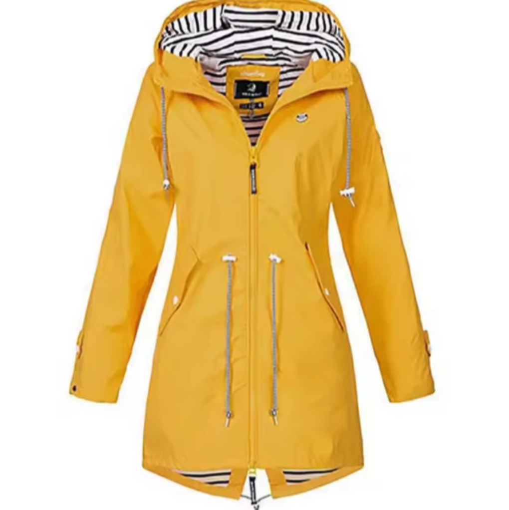 Veste imperméable à capuche pour femme