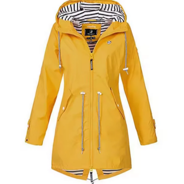 Veste imperméable à capuche pour femme