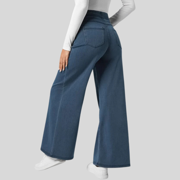 Pantalon élastique taille haute Evie