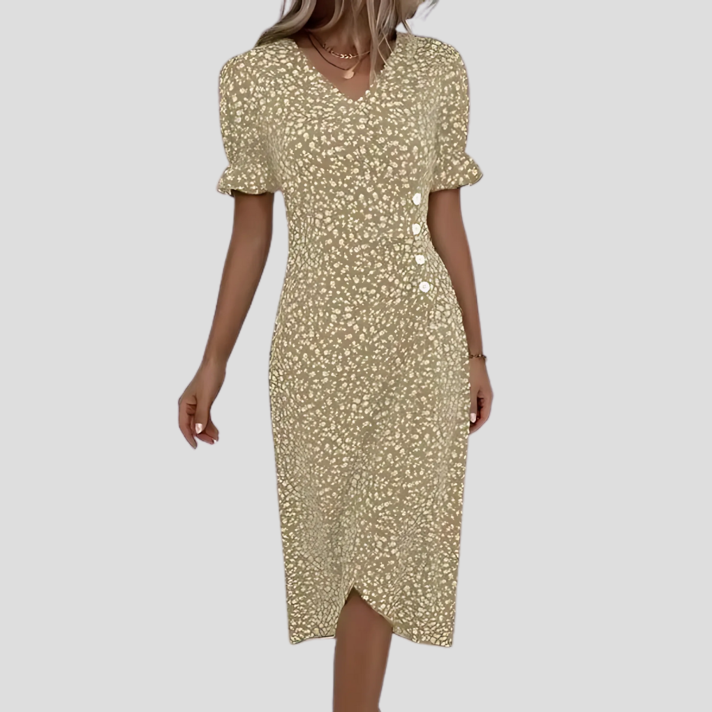 Robe midi fleurie élégante pour femme