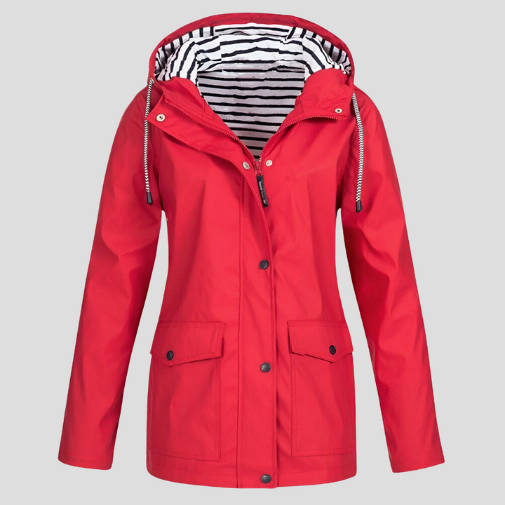 Veste à capuche imperméable et coupe-vent pour femme