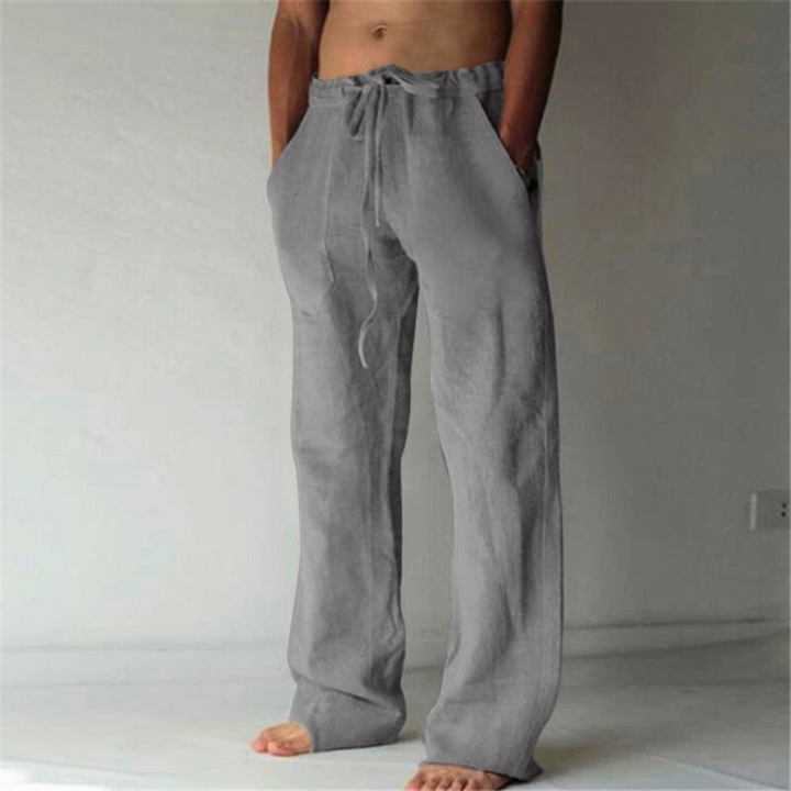 Pantalon décontracté confortable à taille haute avec cordon de serrage