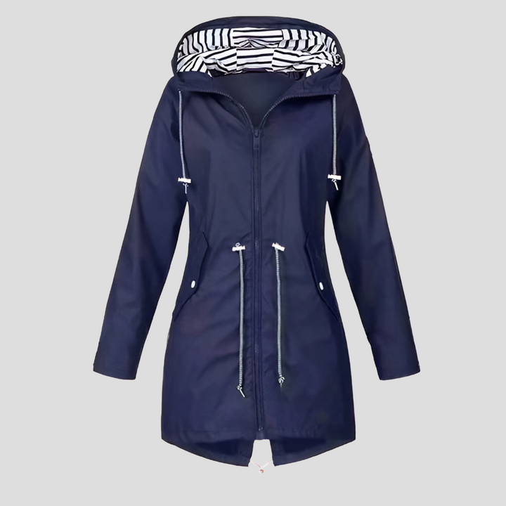 Veste imperméable à capuche pour femme
