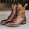 Bottes en cuir vintage pour femme
