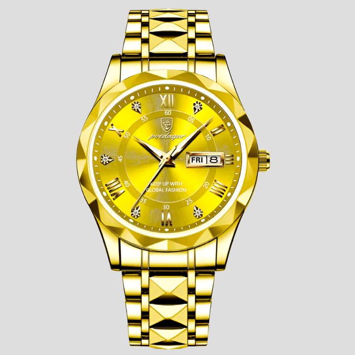 Montre de luxe en acier inoxydable pour homme, idéale au quotidien
