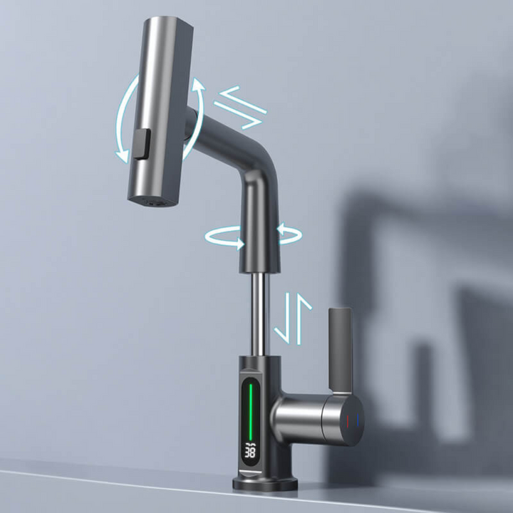 Robinet LED flexible pour cuisine et salle de bain