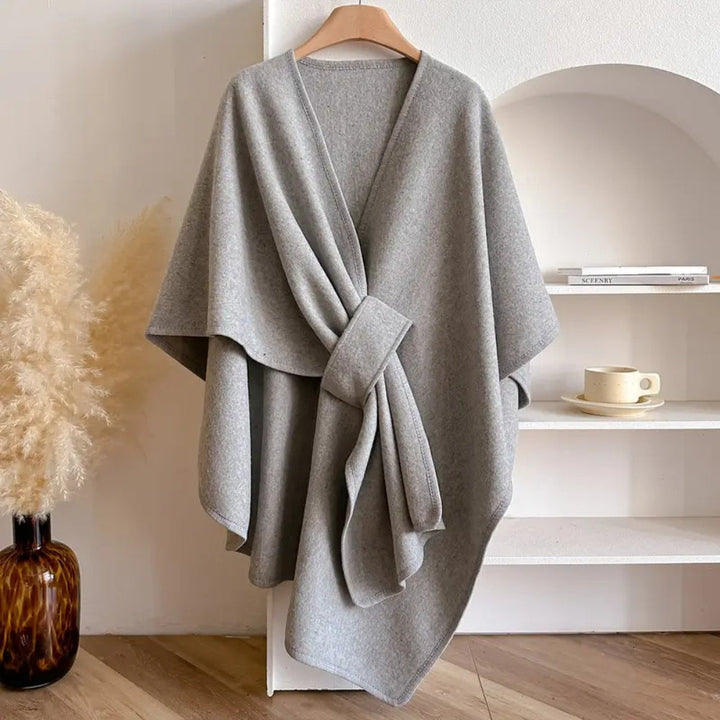 Manteau châle coupe-vent luxueux pour femme