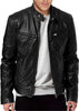 Veste en cuir classique pour homme