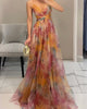 Robe longue sexy ajourée pour femme