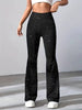 Pantalon évasé en tissu pailleté