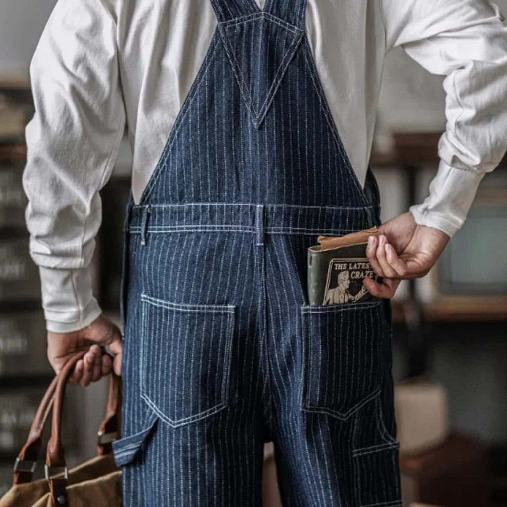 Salopette en jean indigo