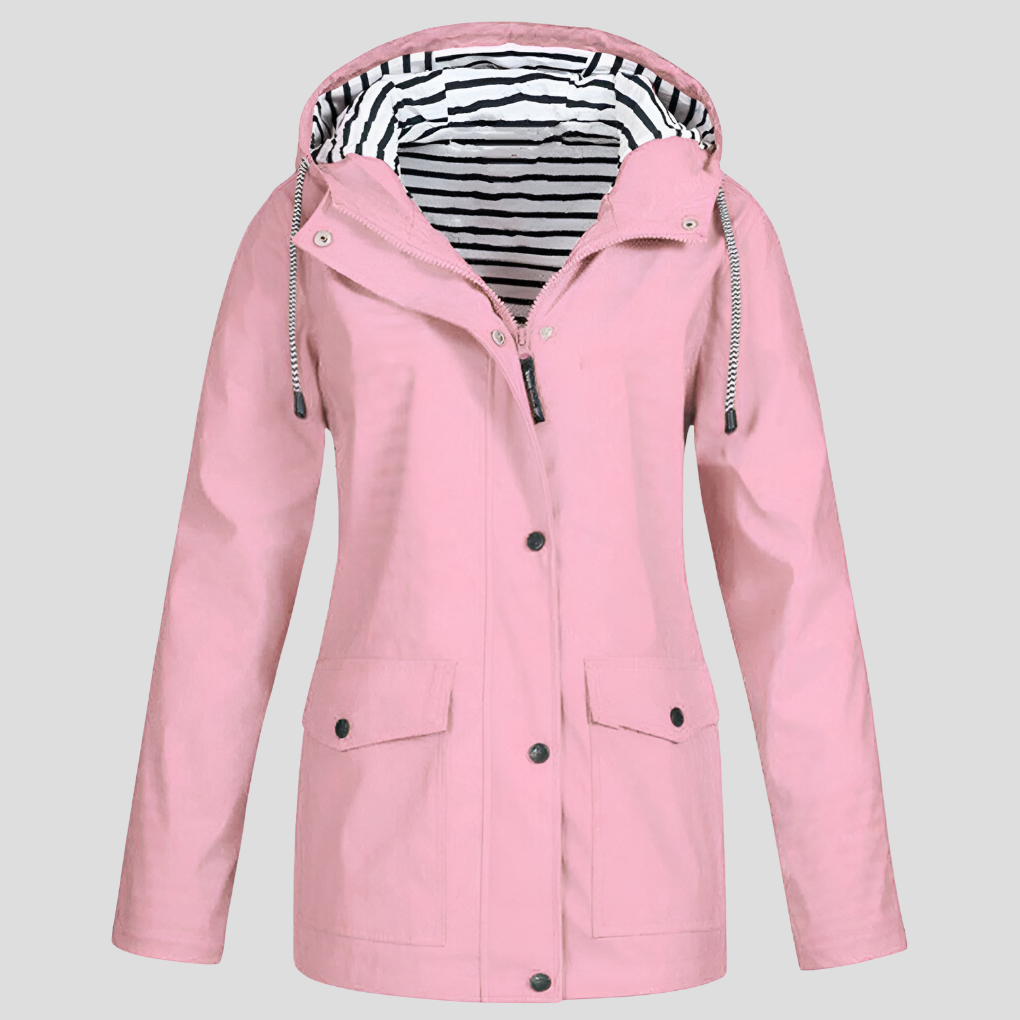 Veste à capuche imperméable et coupe-vent pour femme