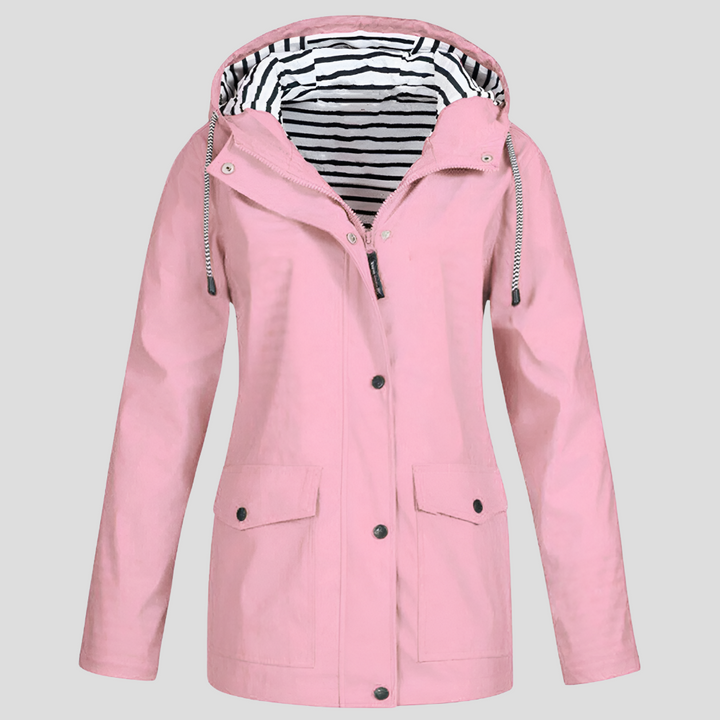 Veste à capuche imperméable et coupe-vent pour femme