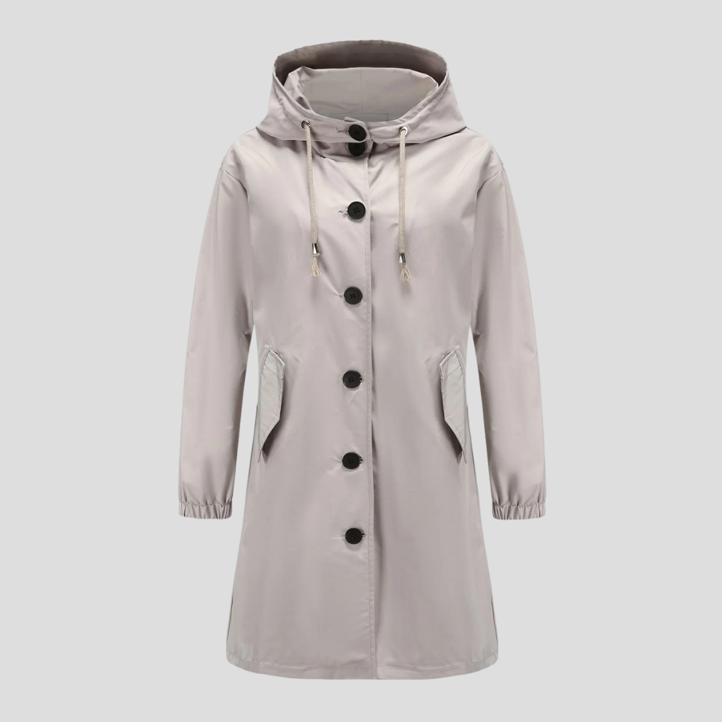 Veste de pluie imperméable à capuche pour femme