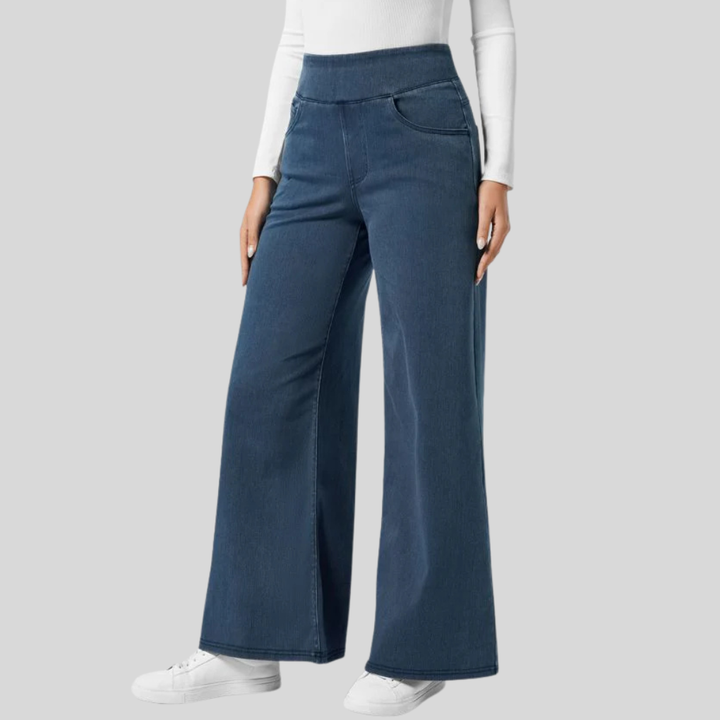 Pantalon élastique taille haute Evie