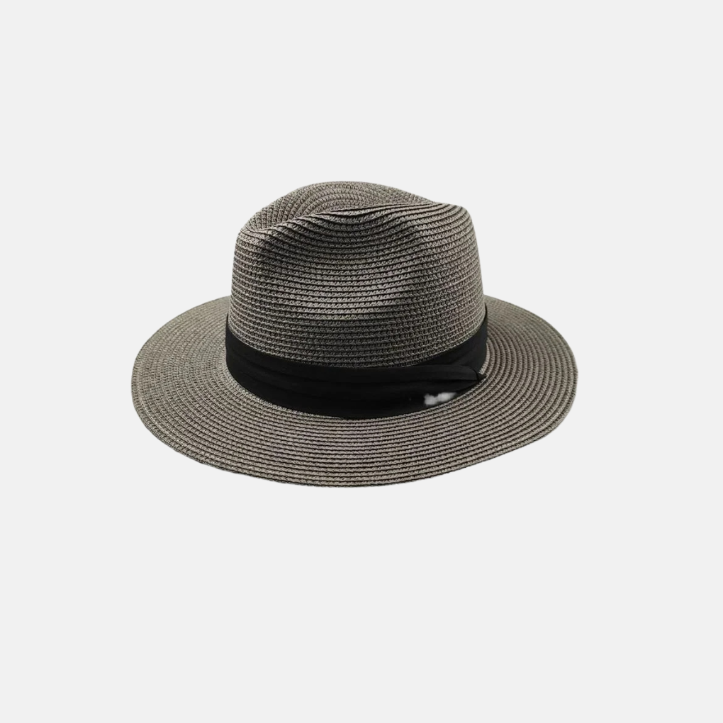 Chapeau de paille à large bord pour protection solaire