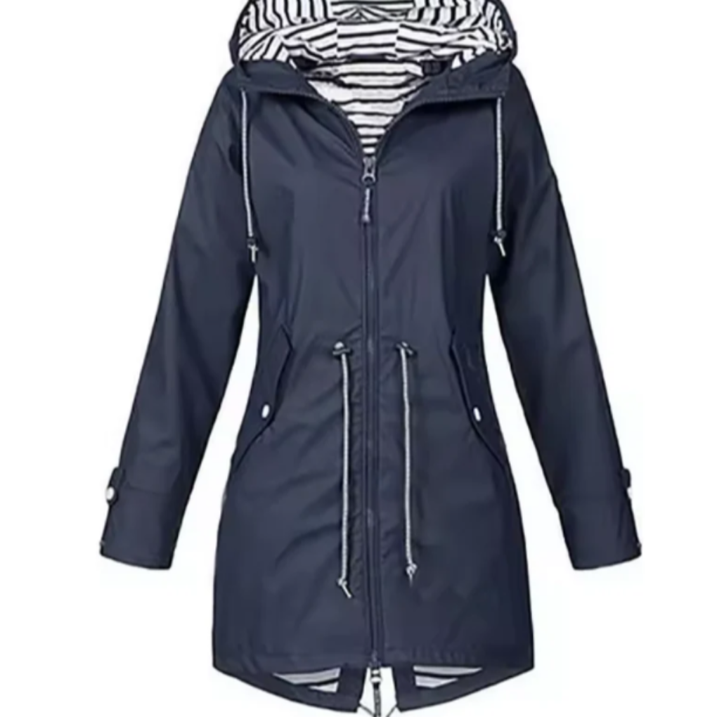 Veste imperméable à capuche pour femme