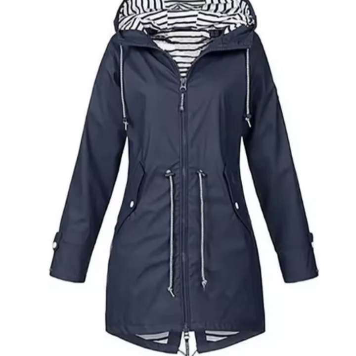 Veste imperméable à capuche pour femme