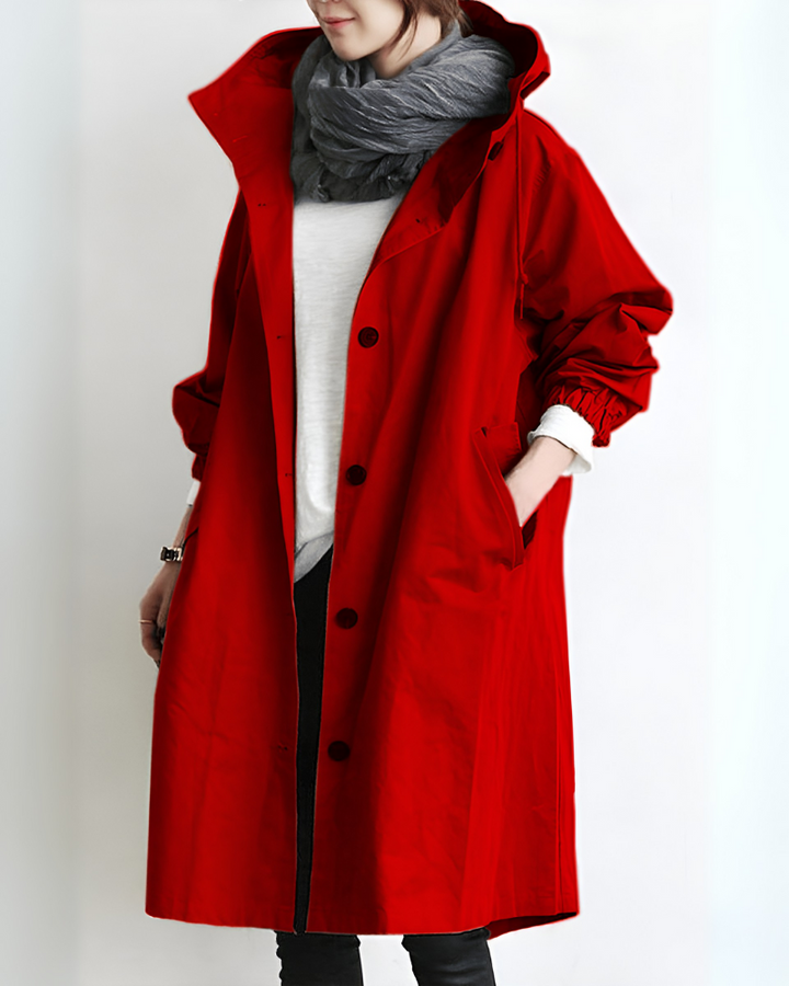 Trench-coat classique à capuche