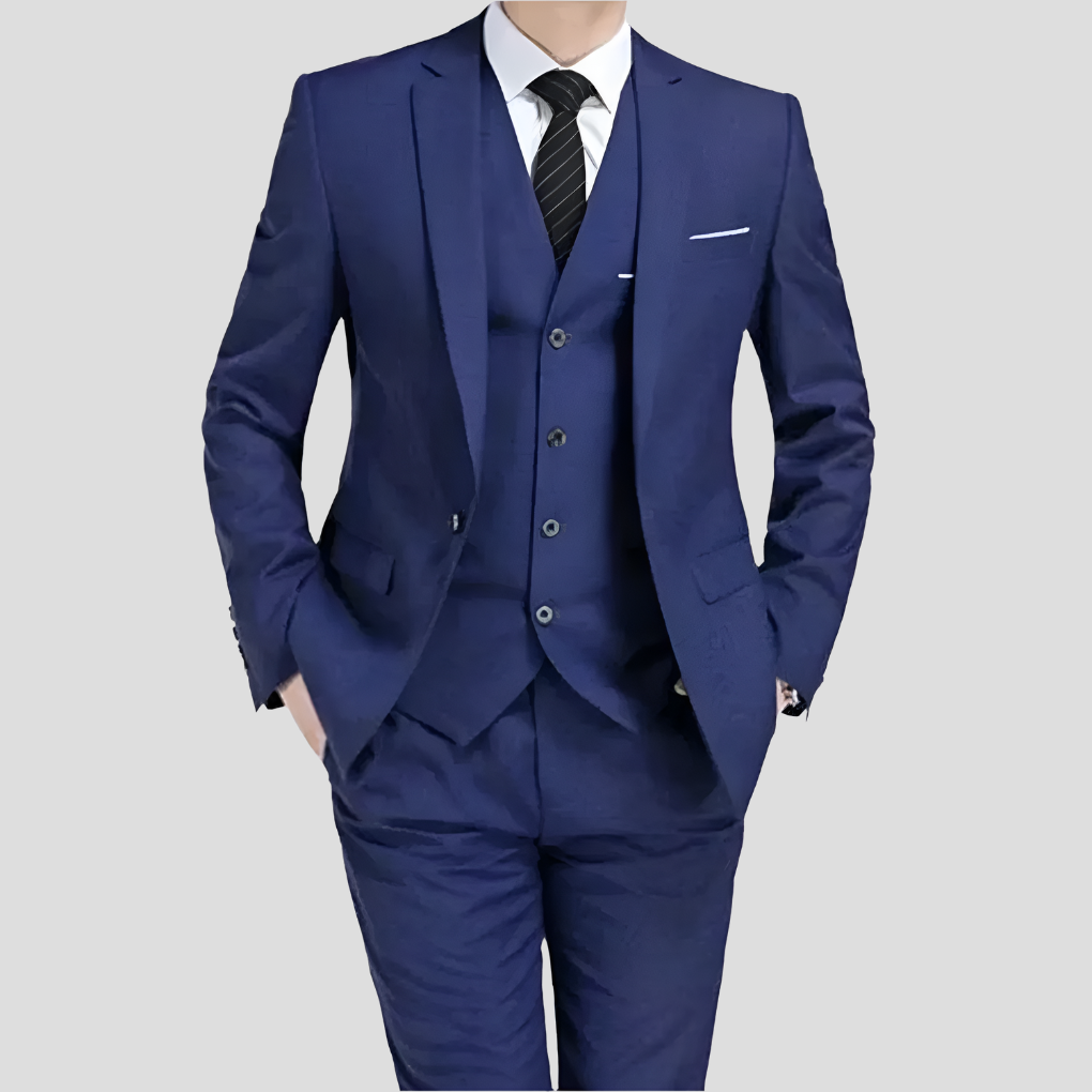Costume trois pièces noir pour homme