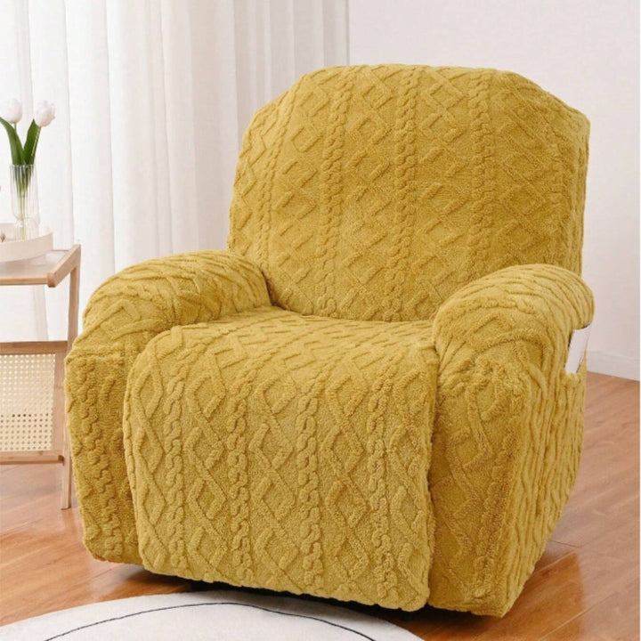 Housse de canapé inclinable en peluche douce et antidérapante pour l'hiver