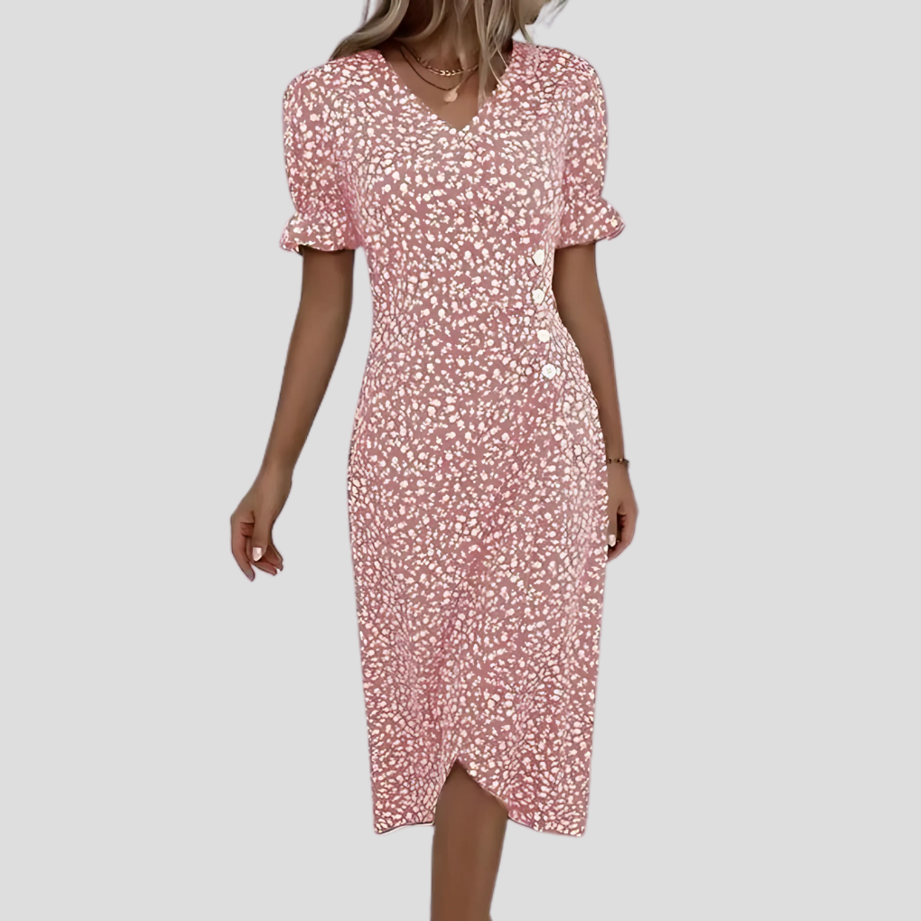 Robe midi fleurie élégante pour femme