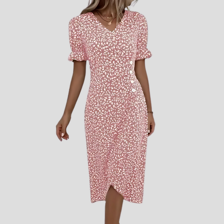 Robe midi fleurie élégante pour femme