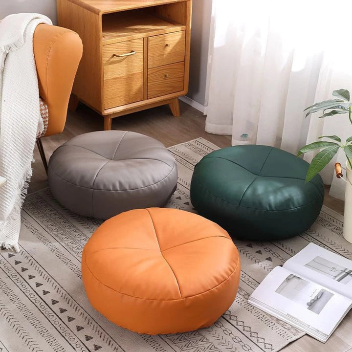 Coussin en cuir nappa de style japonais