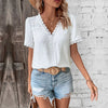 Blouse à manches courtes en dentelle