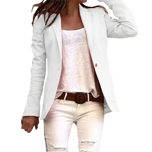 Blazer Décontracté à Manches Longues pour Femmes