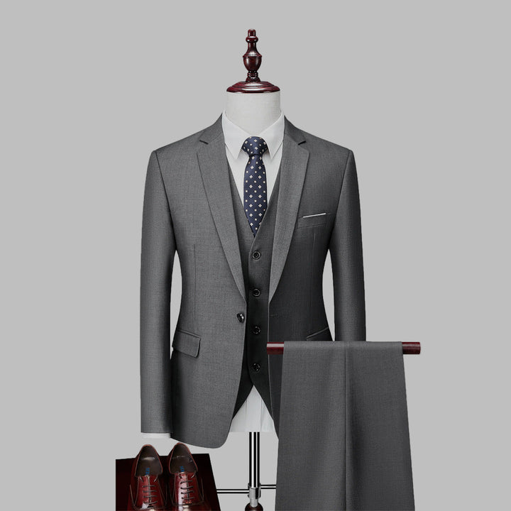 Costume trois pièces noir pour homme