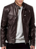 Veste en cuir classique pour homme