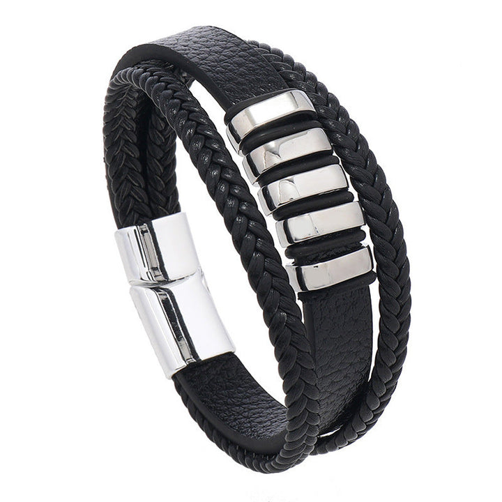 Bracelet en cuir élégant pour hommes : Un accessoire masculin et raffiné