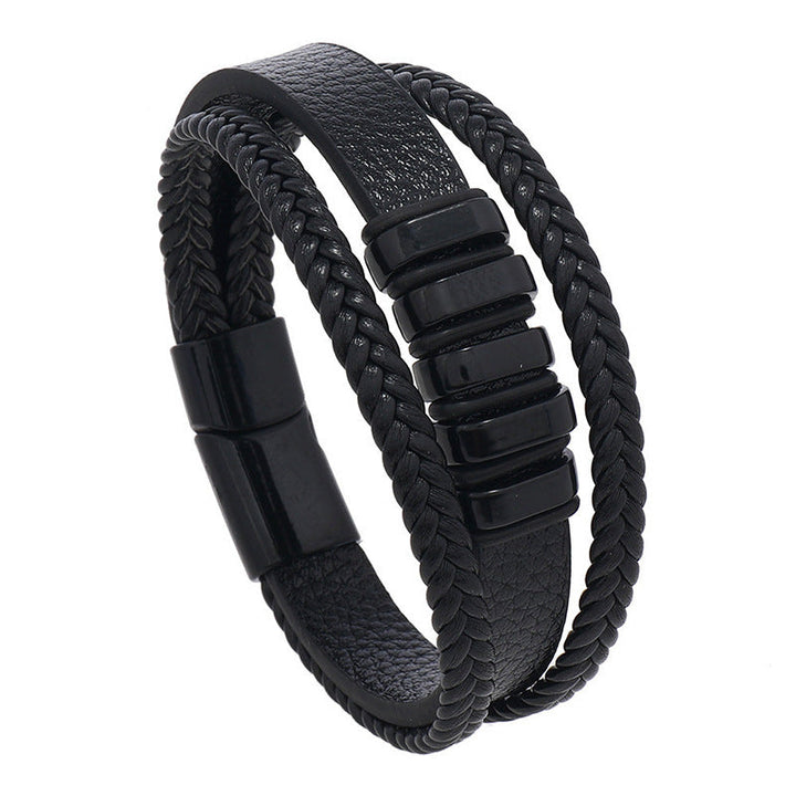 Bracelet en cuir élégant pour hommes : Un accessoire masculin et raffiné