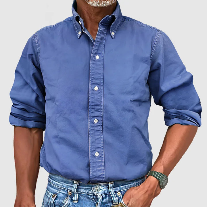 Chemise classique à manches longues pour homme