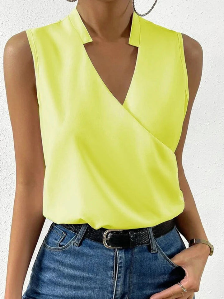 Haut chic sans manches pour femme