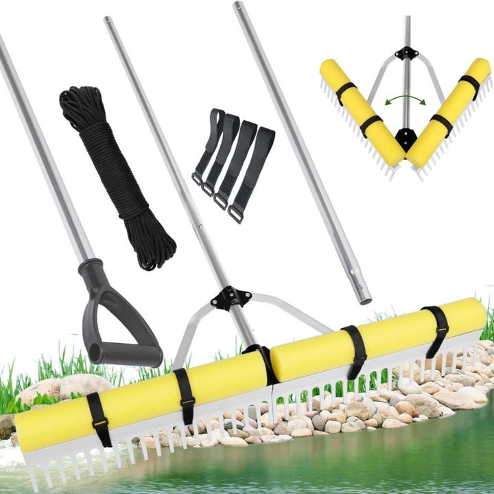 Ensemble de râteaux pour éliminer les mauvaises herbes du lac flottant